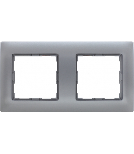 Ramka 2x Seria VENA, ALUMINIUM 514082