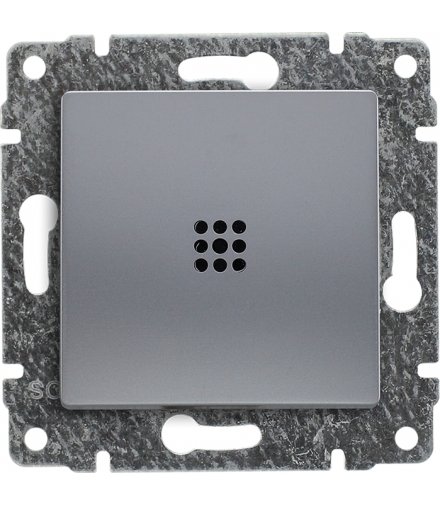 Łącznik pojedynczy podświetlany z klawiszem, bez ramki, Seria VENA, ALUMINIUM 524011