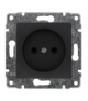 Gniazdo poj. z przesłoną torów prądowych, bez ramki, Seria VENA, ANTRACYT 516133