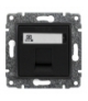 Gniazdo komputerowe poj. RJ45 (wkład MOLEX), bez ramki, Seria VENA, ANTRACYT 516165