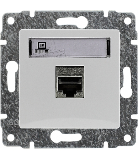 Gniazdo komputerowe poj. RJ45, bez ramki, Seria VENA, BIAŁY 510466
