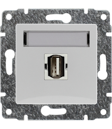 Gniazdo multimedialne USB, bez ramki Seria VENA, BIAŁY 510451