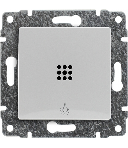 Przycisk “światło” podświetlany z klawiszem bez ramki, Seria VENA, BIAŁY 520413