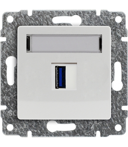 Ładowarka USB pojedyncza Seria VENA, BIAŁY 510455