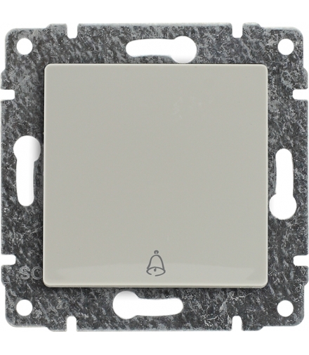 Przycisk "dzwonek" z klawiszem, bez ramki, Seria VENA, KREM 510314