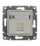 Gniazdo komputerowe poj. RJ45 (wkład MOLEX), bez ramki, Seria VENA, KREM 510365