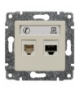 Gniazdo telefoniczno-komputerowe, bez ramki Seria VENA, KREM 510369