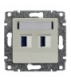 Ładowarka USB podwójna Seria VENA, KREM 510357