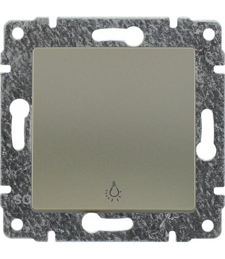 Przycisk “światło” z klawiszem bez ramki, Seria VENA, SATYNA 515013