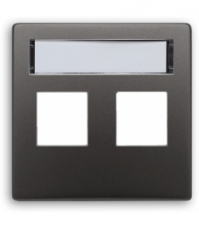Pokrywa do 2x gniazda Keystone Seria VENA METAL, GUN 5191802