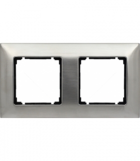 Ramka 2x Seria VENA METAL, INOX 5143282
