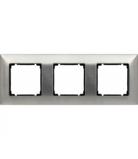 Ramka 3x Seria VENA METAL, INOX 5143283