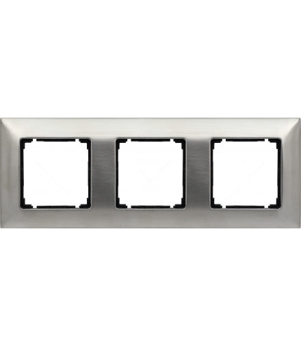 Ramka 3x Seria VENA METAL, INOX 5143283