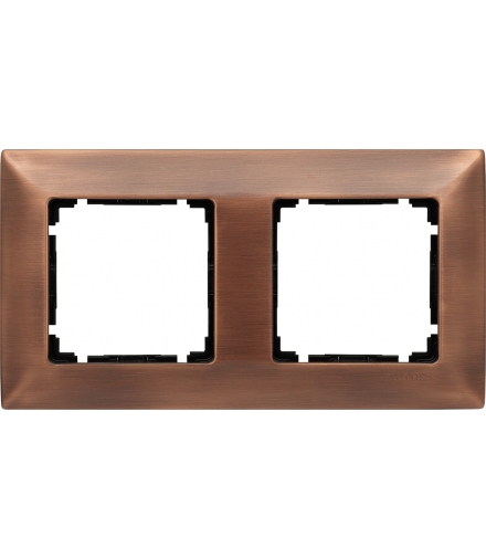 Ramka 2x Seria VENA METAL, MIEDŹ RUSTYKALNA 5133282