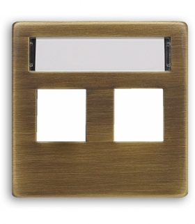 Pokrywa do 2x gniazda Keystone Seria VENA METAL, MOSIĄDZ RUSTYKALNY 5153802