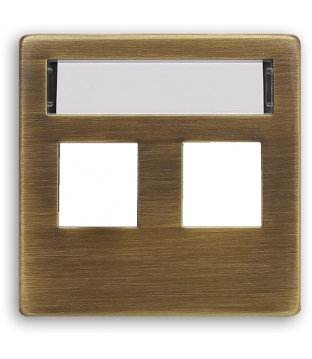 Pokrywa do 2x gniazda Keystone Seria VENA METAL, MOSIĄDZ RUSTYKALNY 5153802