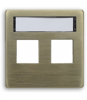 Pokrywa do 2x gniazda Keystone Seria VENA METAL, NOWE SREBRO 5180802