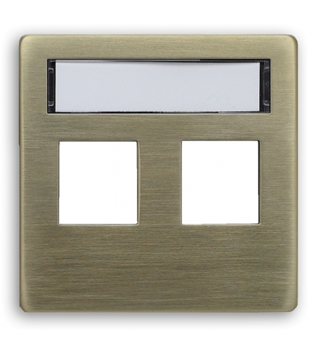 Pokrywa do 2x gniazda Keystone Seria VENA METAL, NOWE SREBRO 5180802