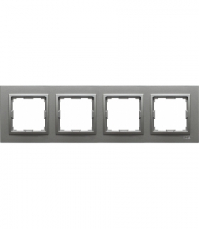 Ramka 4x Seria VENA2, ALUMINIUM 524084