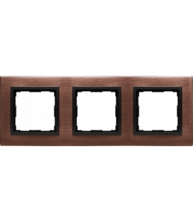 METAL Ramka 3x Seria VENA2 Metal, MIEDŹ RUSTYKALNA 5233283