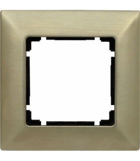 Ramka 1x Seria VENA METAL, NOWE SREBRO 5180281