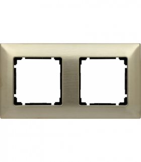 Ramka 2x Seria VENA METAL, NOWE SREBRO 5180282