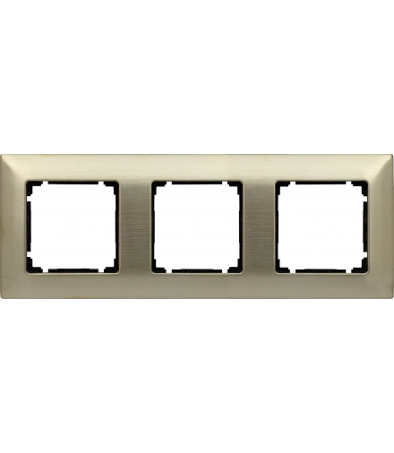 Ramka 3x Seria VENA METAL, NOWE SREBRO 5180283