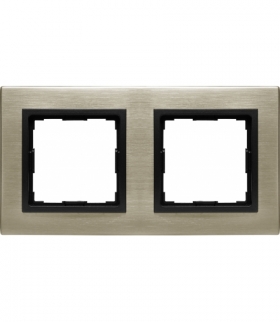 METAL Ramka 2x Seria VENA2 Metal, NOWE SREBRO 5280282