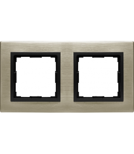 METAL Ramka 2x Seria VENA2 Metal, NOWE SREBRO 5280282