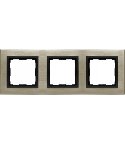 METAL Ramka 3x Seria VENA2 Metal, NOWE SREBRO 5280283