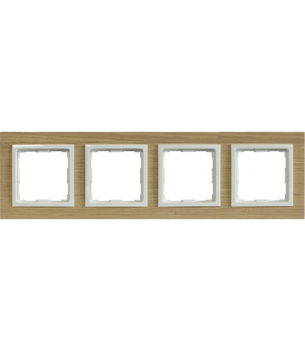 Ramka 4x Seria VENA2 Natural, DĄB NATURALNY+aluminum 5222384