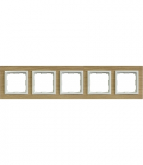 Ramka 5x Seria VENA2 Natural, DĄB NATURALNY+aluminum 5222385