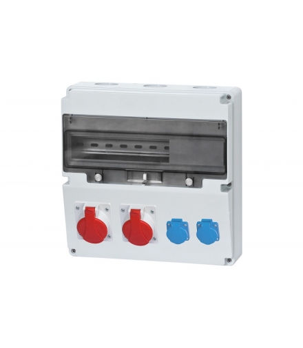 Rozdzielnica LAGO 2x32A 5p, 2x230V 17 modułów F3.0499