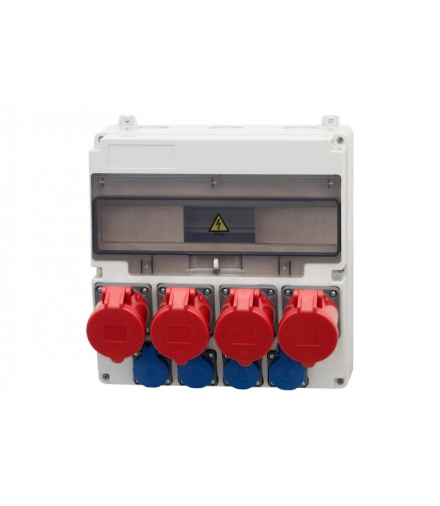 Rozdzielnica LAGO 3x16A 5p, 32A 5p, 4x230V 17 modułów F3.0763