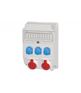 Rozdzielnia CAJA 16A 5p, 32A 5p, 3x230V 11 modułów F3.0400