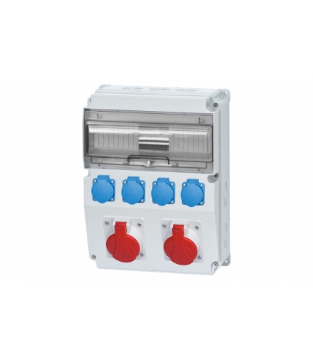 Rozdzielnia CAJA 16A 5p, 32A 5p, 4x230V 12 modułów F3.0451
