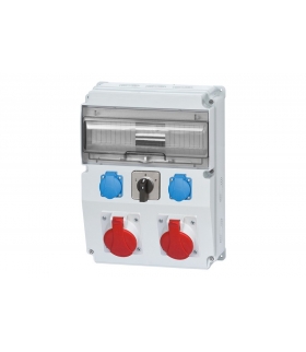 Rozdzielnia CAJA 16A 5p, 32A 5p, 2x230V, L/P 12 modułów F3.0461