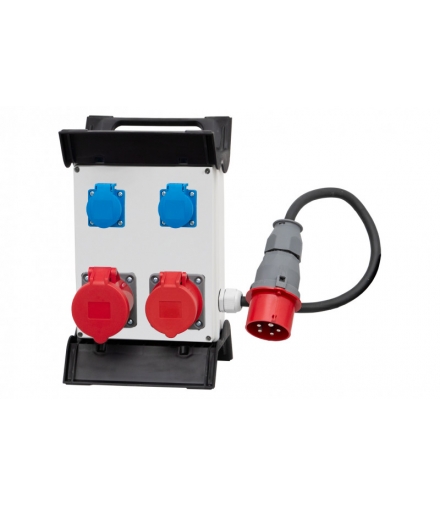 Rozdzielnica R-240 2x32A 5p, 2x230V + OW 5x4mm2-1,5m, Wt.32/5 na stelażu plastikowym F3.0912