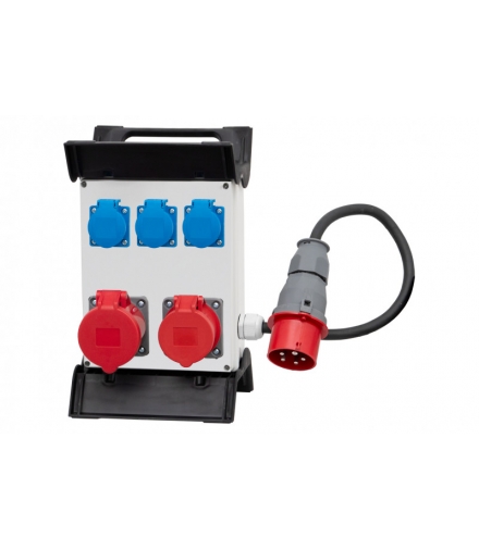 Rozdzielnica R-240 2x16A 5p, 3x230V + OW 5x2,5mm2-1,5m, Wt.16/5 na stelażu plastikowym F3.0914