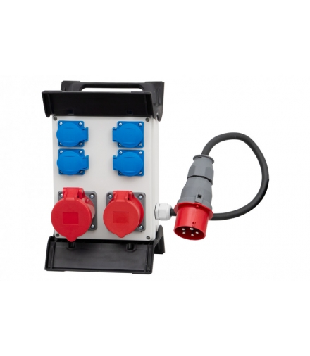 Rozdzielnica R-240 2x16A 5p, 4x230V + OW 5x2,5mm2-1,5m, Wt.16/5 na stelażu plastikowym F3.0917