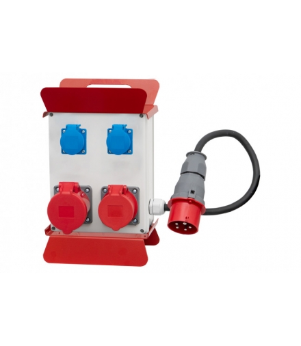 Rozdzielnica R-240 16A 5p, 32A 5p, 2x230V + OW 5x2,5mm2-1,5m, Wt.16/5 na stelażu metalowym F3.0923