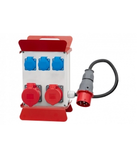 Rozdzielnica R-240 2x32A 5p, 3x230V + OW 5x4mm2-1,5m, Wt.16/5 na stelażu metalowym F3.0925