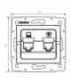 Gniazdo komputerowo-telefoniczne (RJ45 Cat 5e+RJ11) LOGI Kanlux 33589