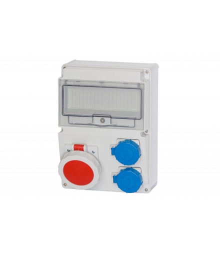 Rozdzielnica LAGO 32A 5p, 2x230V IP65 10 modułów F3.0322