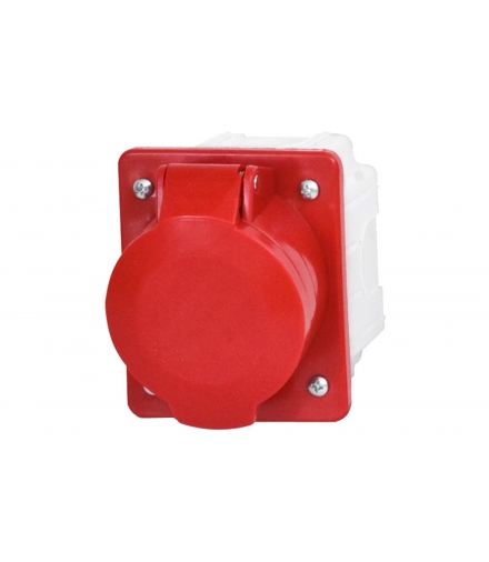 Gniazdo siłowe tablicowe skośne 16A 5p z puszką F7.0076