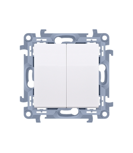 Łącznik schodowy podwójny bez piktogramu biały 10AX CW6/2.01/X/11