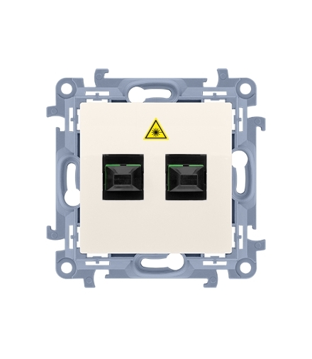 Gniazdo światłowodowe / optyczne podwójne kremowy CGS2.01/41
