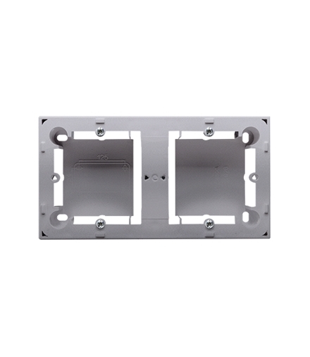 Puszka natynkowa 2-krotna inox, metalizowany MPN2/21