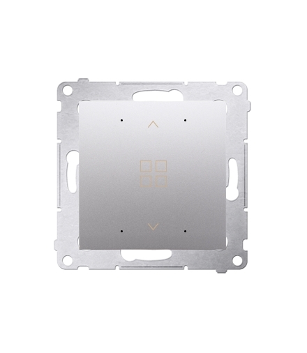 Sterownik grupowy roletowy srebrny mat, metalizowany 8A DEZ1G.01/43