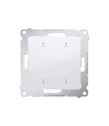 Łącznik/Przycisk roletowy podwójny elektroniczny biały 6A DEZ2.01/11